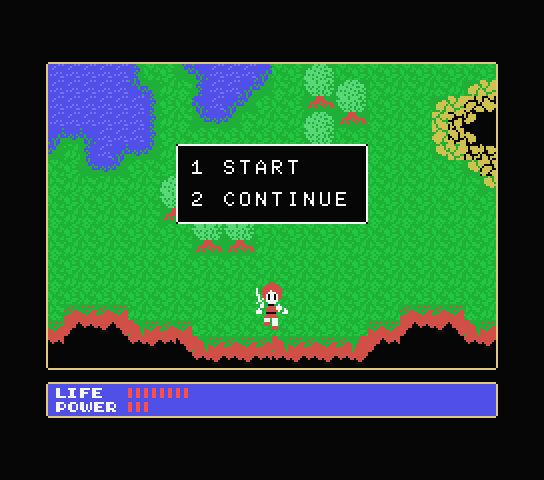 Thunder Bolt title screen for MSX